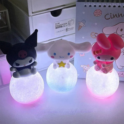Sanrio Hello Kitty Night Light Luminous Children's Toy Bedside Lamp Anime Cartoon Kuromi Cinnamoroll Cute Children's Gifts Toys