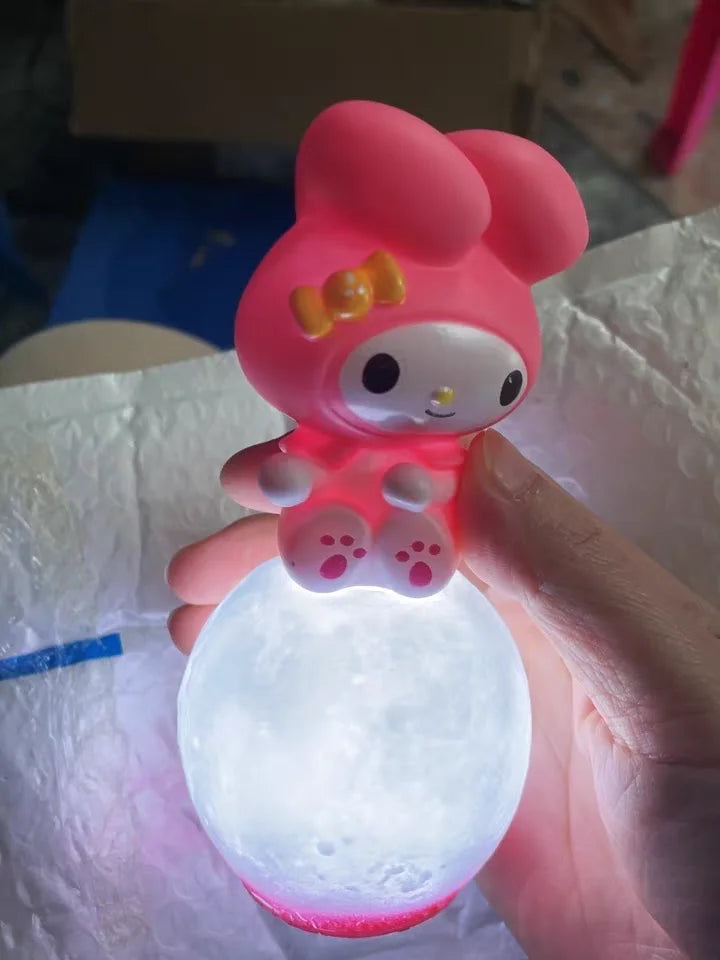 Sanrio Hello Kitty Night Light Luminous Children's Toy Bedside Lamp Anime Cartoon Kuromi Cinnamoroll Cute Children's Gifts Toys