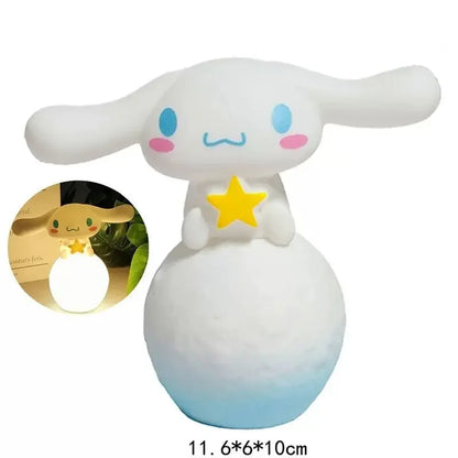 Sanrio Hello Kitty Night Light Luminous Children's Toy Bedside Lamp Anime Cartoon Kuromi Cinnamoroll Cute Children's Gifts Toys